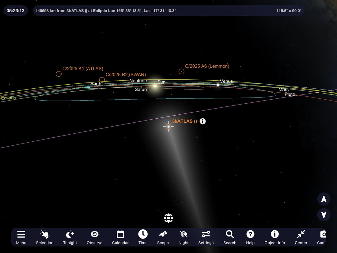 Comet Chaos: A SkySafari Spectacle