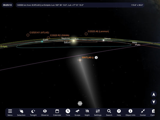 Comet Chaos: A SkySafari Spectacle