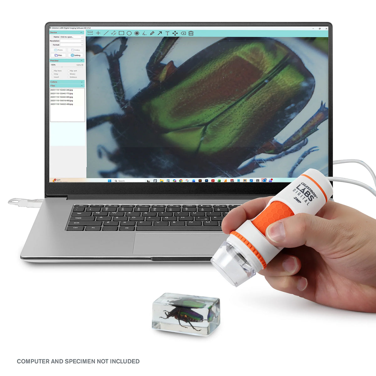 Two Handle Microscope Celestron Labs Digital 2MP Handheld Microscope – Simulation Curriculum ...
