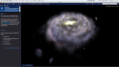 Starry Night College Version 7 Structure of the Milky Way Screenshot