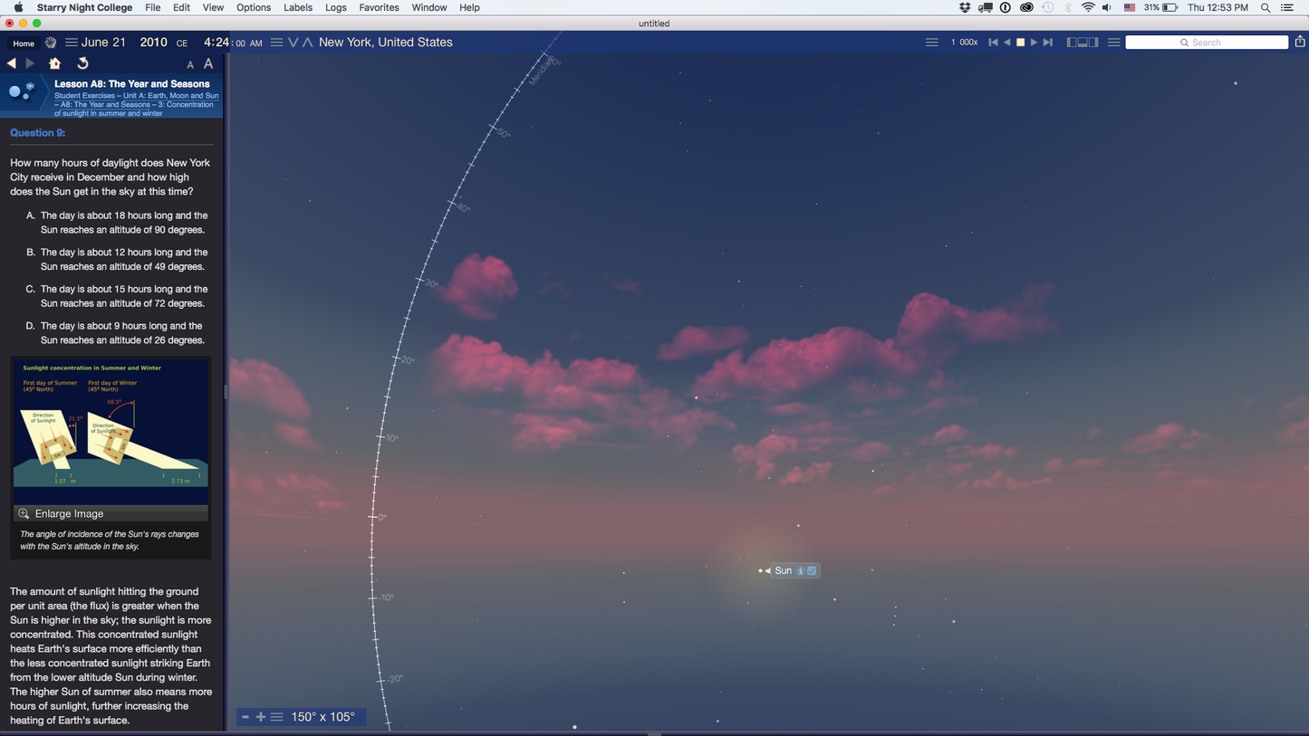Starry Night College Version 7 The Year and Seasons Screenshot