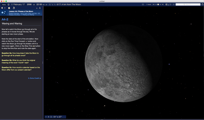 Starry Night Education Software Moon Phases