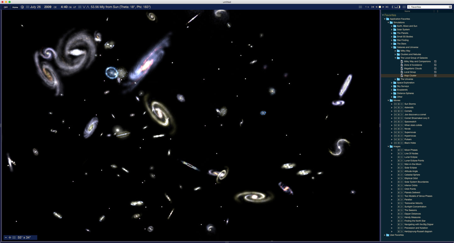 Starry Night Podium Version 7 Education Simulation Curriculum Astronomy Software Screenshot